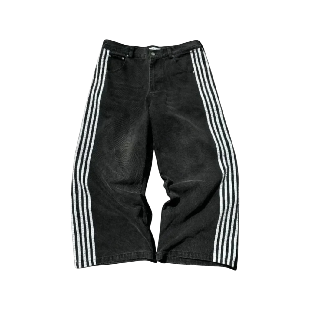 ‘STRXPED’ BAGGY JEANS 𖦏